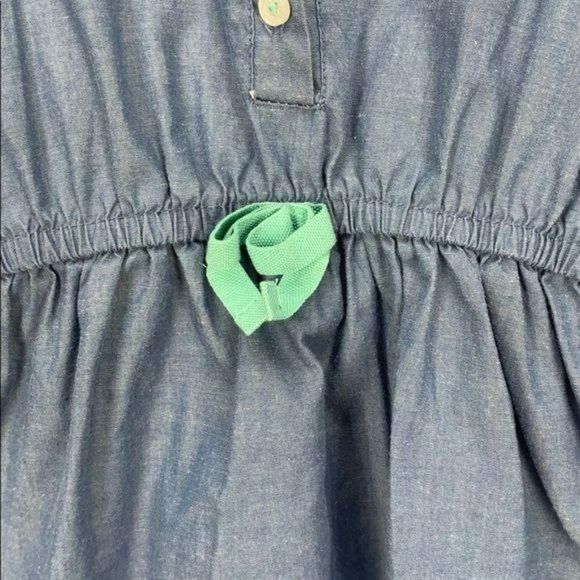 US Polo Assn Toddler Girl Blue Jean Button Down Dress Size 3T - Picture 6 of 8